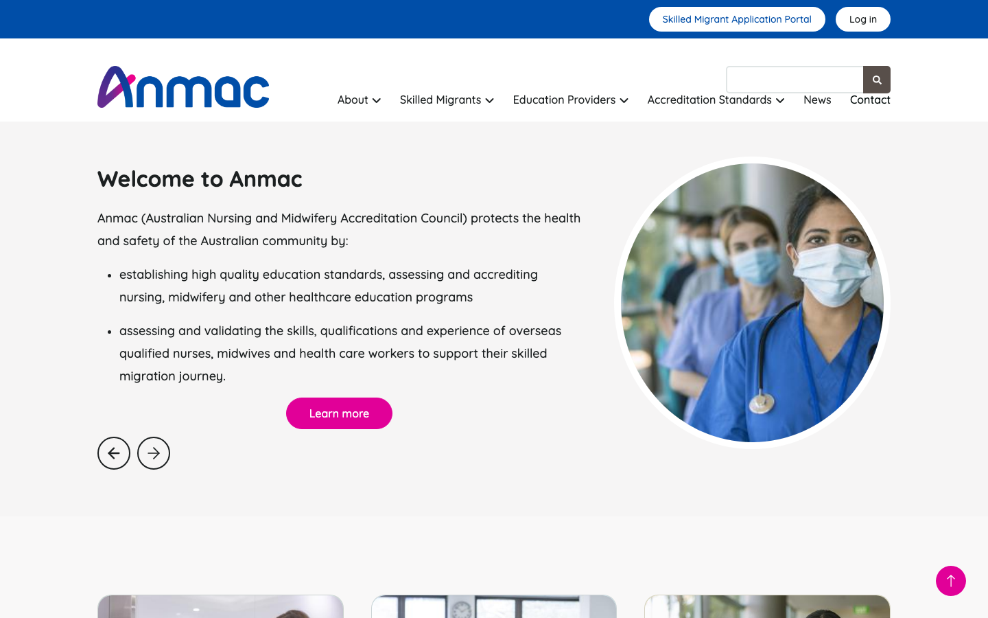 ANMAC accreditation council website - Drupal and SharePoint integration